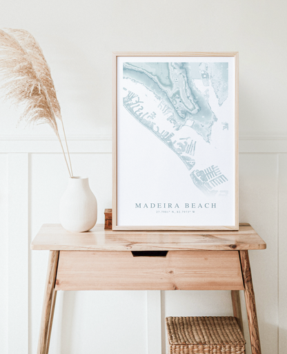 Madeira Beach Map Print