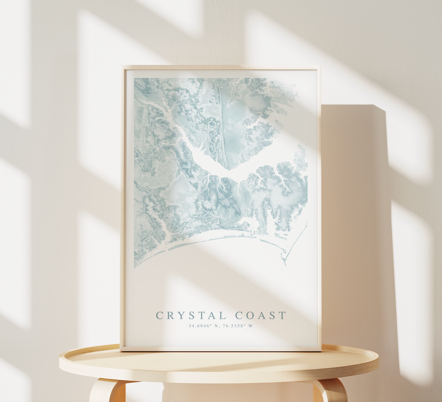 Crystal Coast NC Map Print