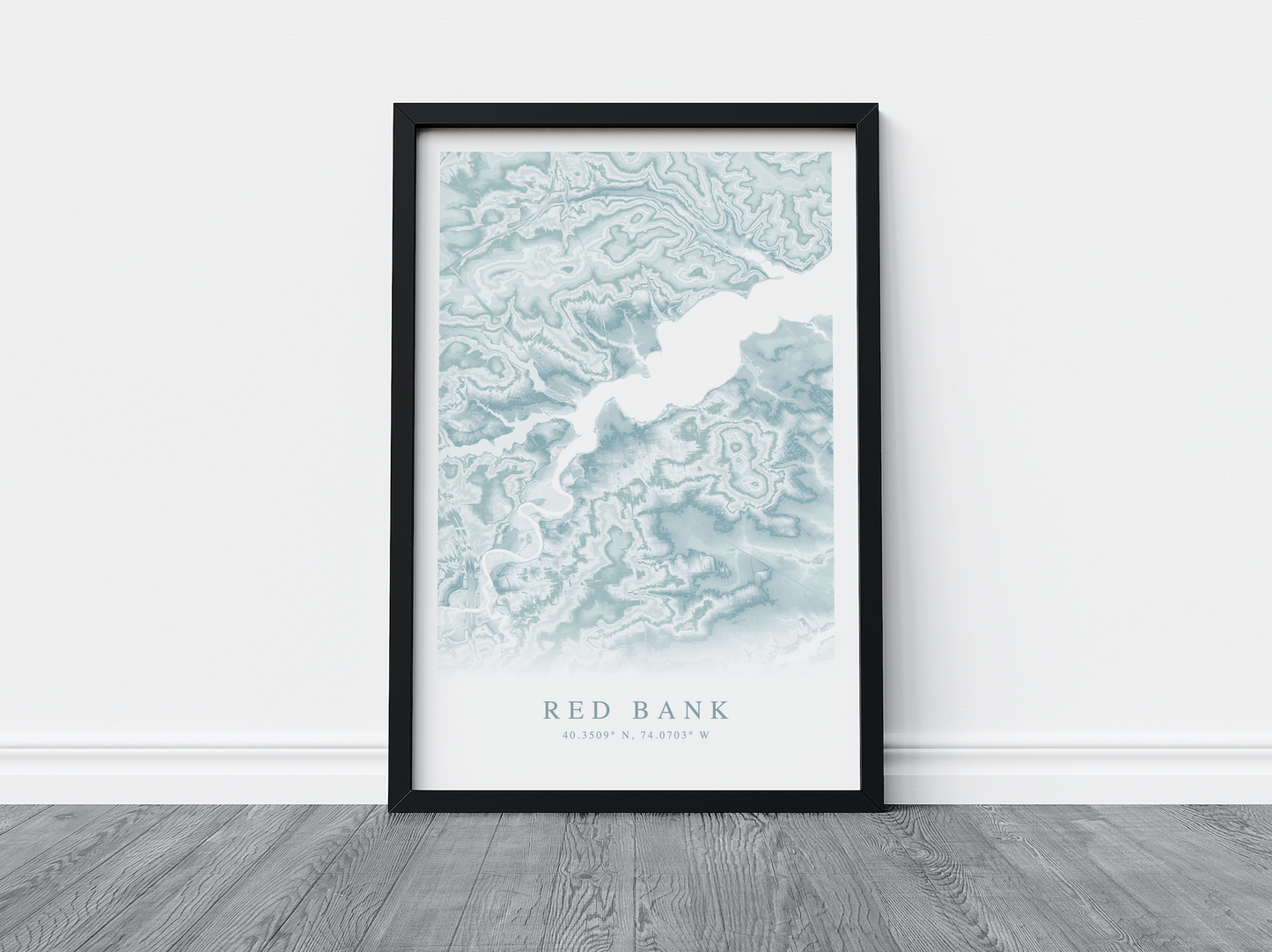 Red Bank Map Print