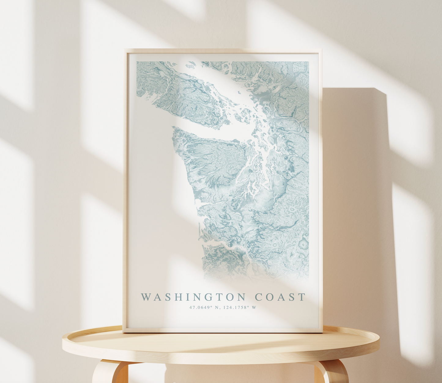 Washington State Coast Map Print