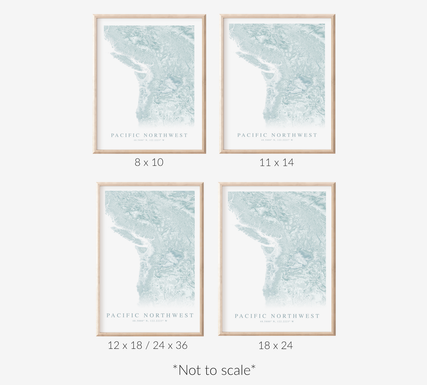 Pacific Northwest Map Print