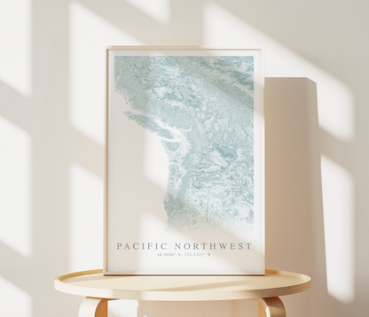 Pacific Northwest Map Print