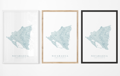 Nicaragua Map Print