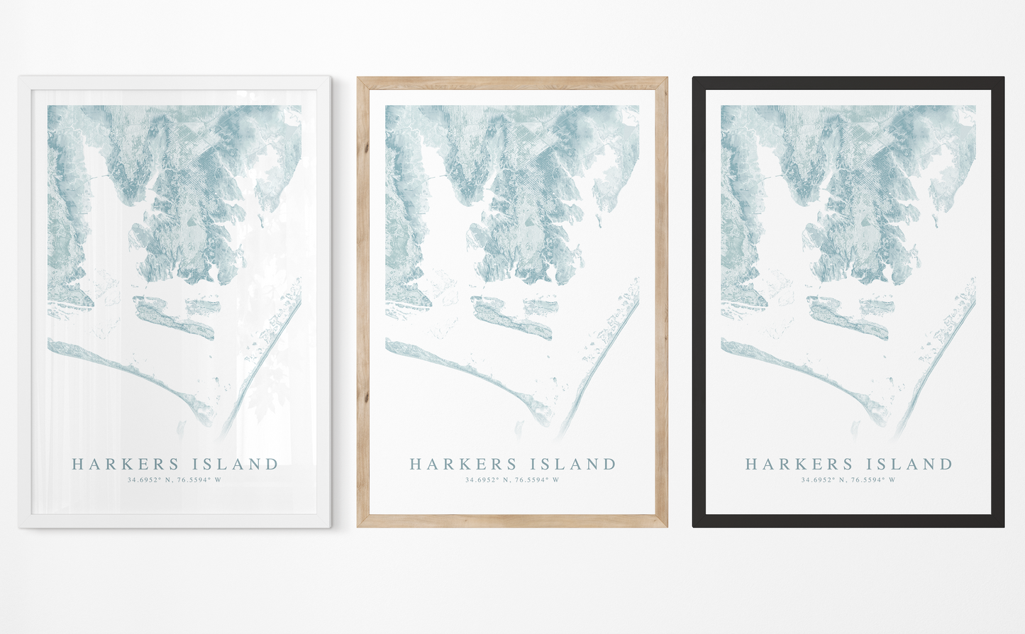 Harkers Island Map Print