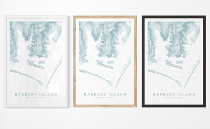 Harkers Island Map Print