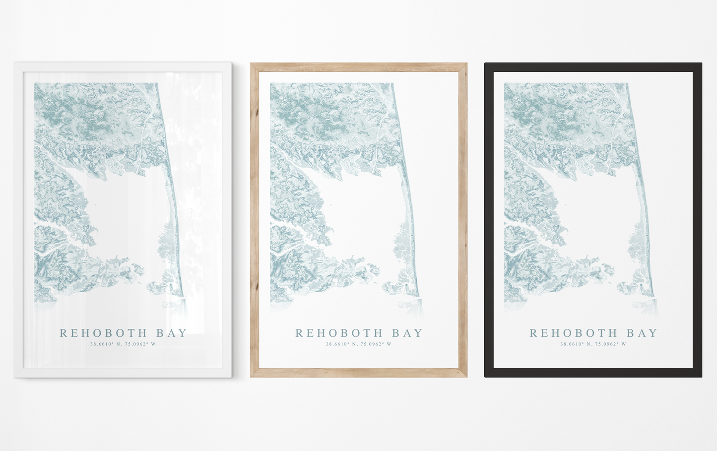 Rehoboth Bay Map Print