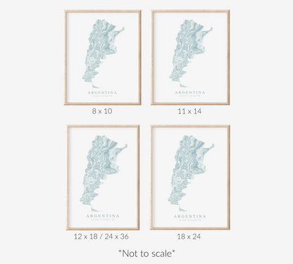 Argentina Map Print