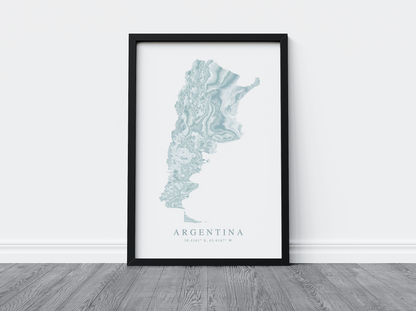 Argentina Map Print