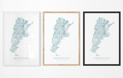 Argentina Map Print