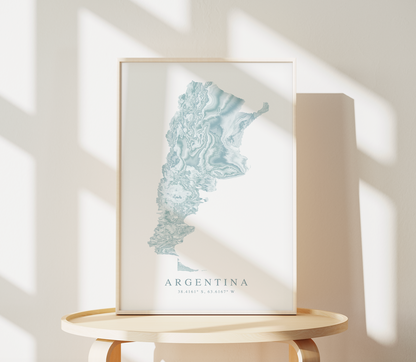 Argentina Map Print