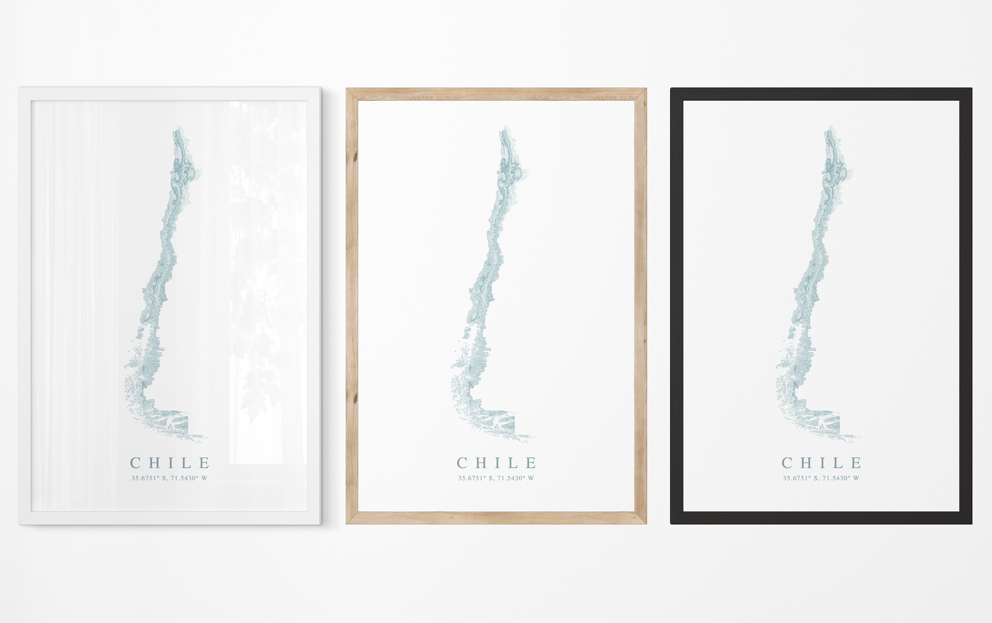 Chile Map Print