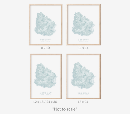 Uruguay Map Print