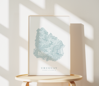 Uruguay Map Print