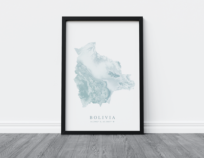 Bolivia Map Print