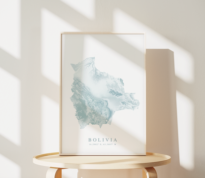 Bolivia Map Print