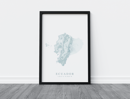 Ecuador Map Print