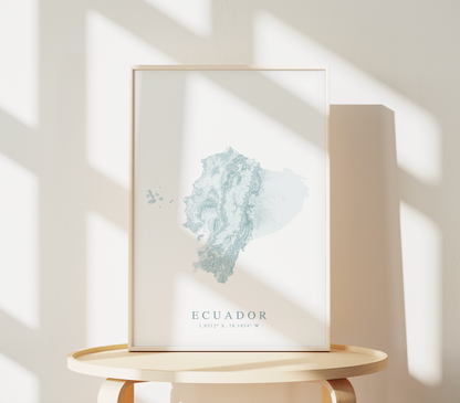 Ecuador Map Print