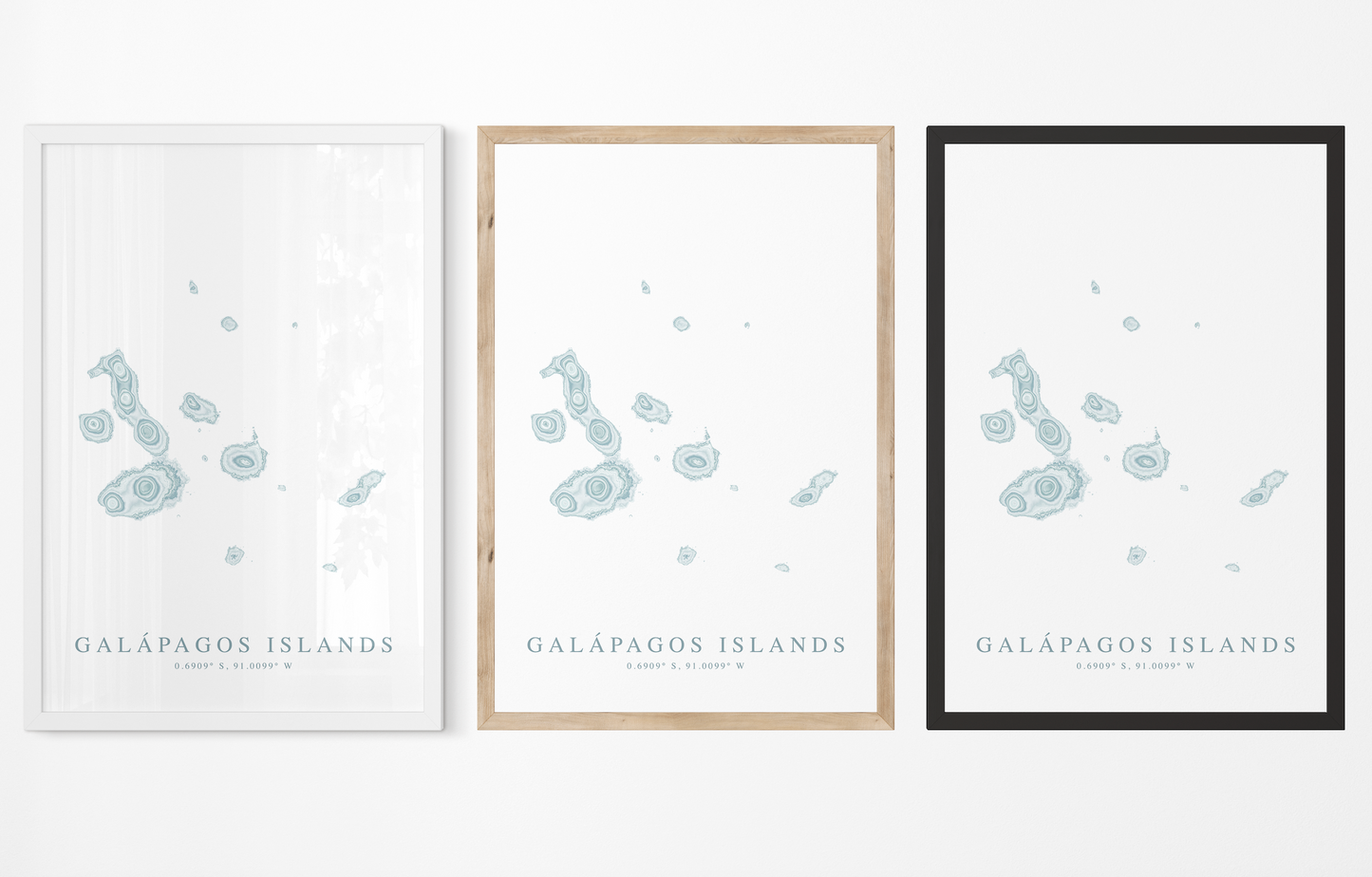 Galápagos Islands Map Print