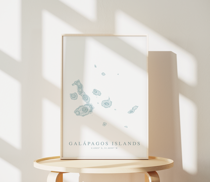 Galápagos Islands Map Print