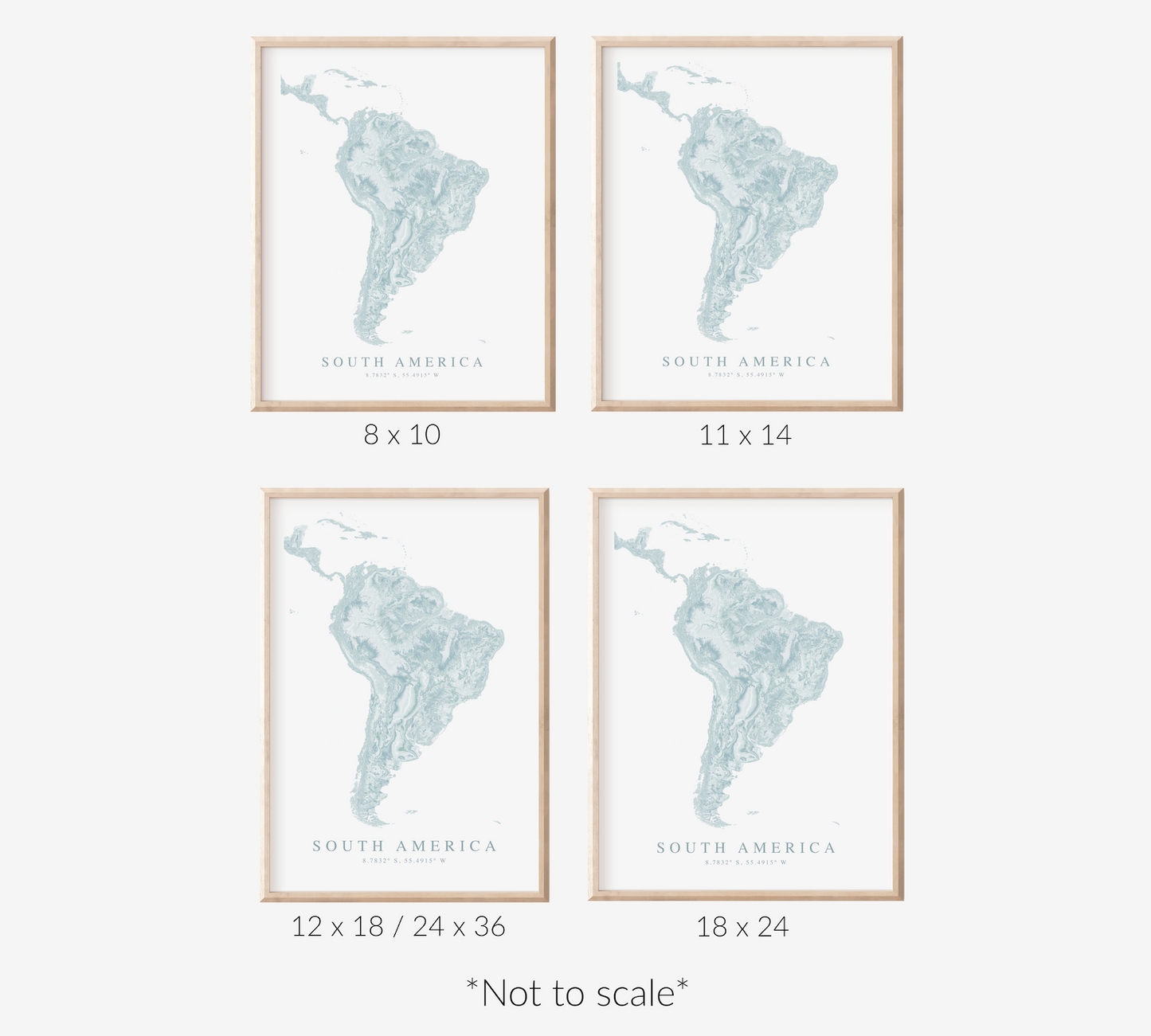 South America Map Print