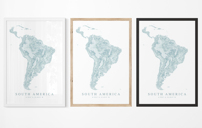 South America Map Print