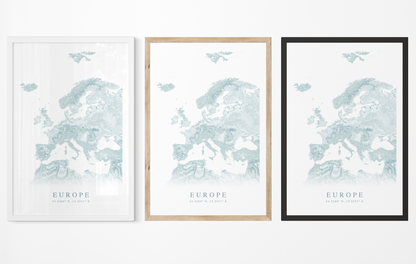 Europe Map Print