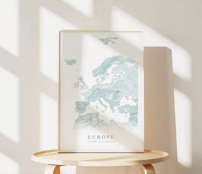 Europe Map Print