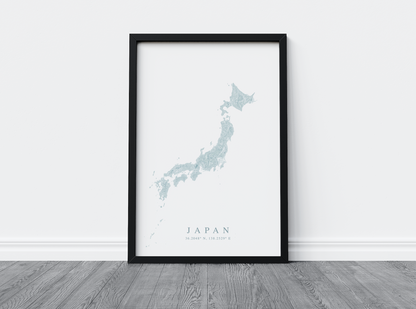 Japan Map Print