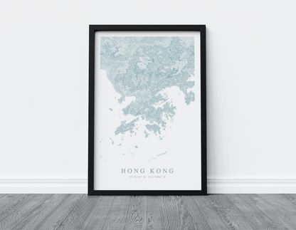 Hong Kong Map Print