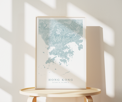 Hong Kong Map Print