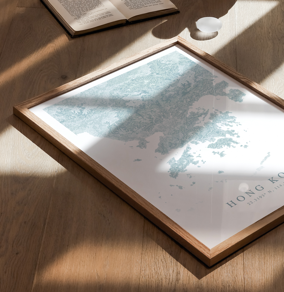 Hong Kong Map Print