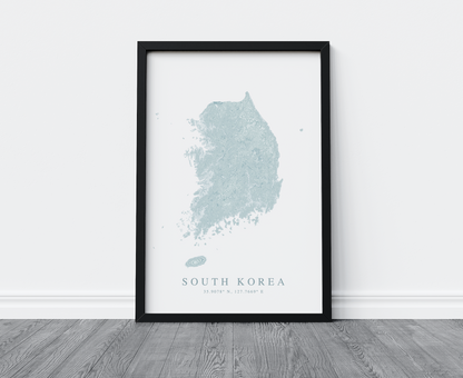 South Korea Map Print