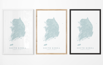 South Korea Map Print