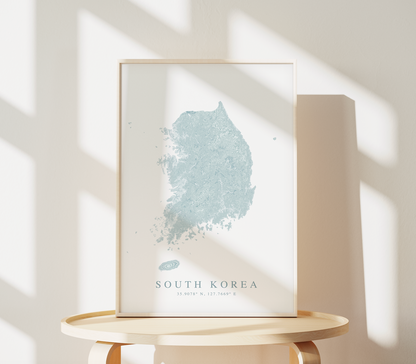 South Korea Map Print