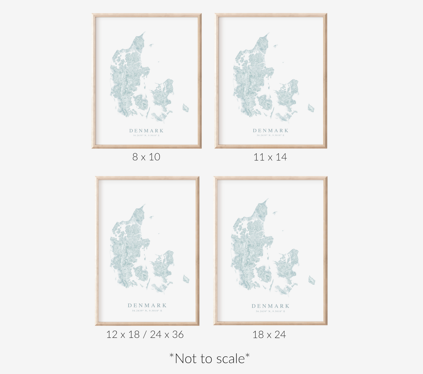 Denmark Map Print