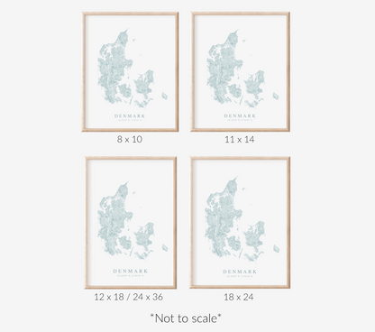 Denmark Map Print