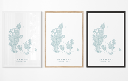 Denmark Map Print