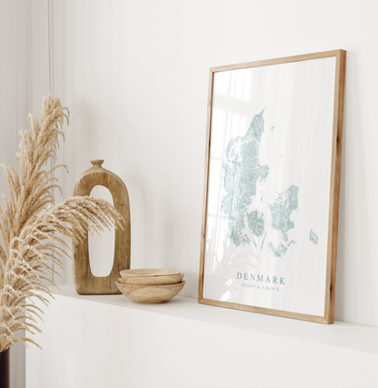 Denmark Map Print