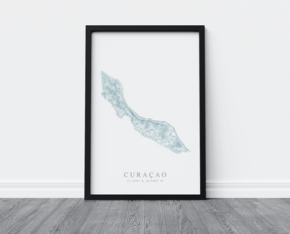 Curaçao Map Print