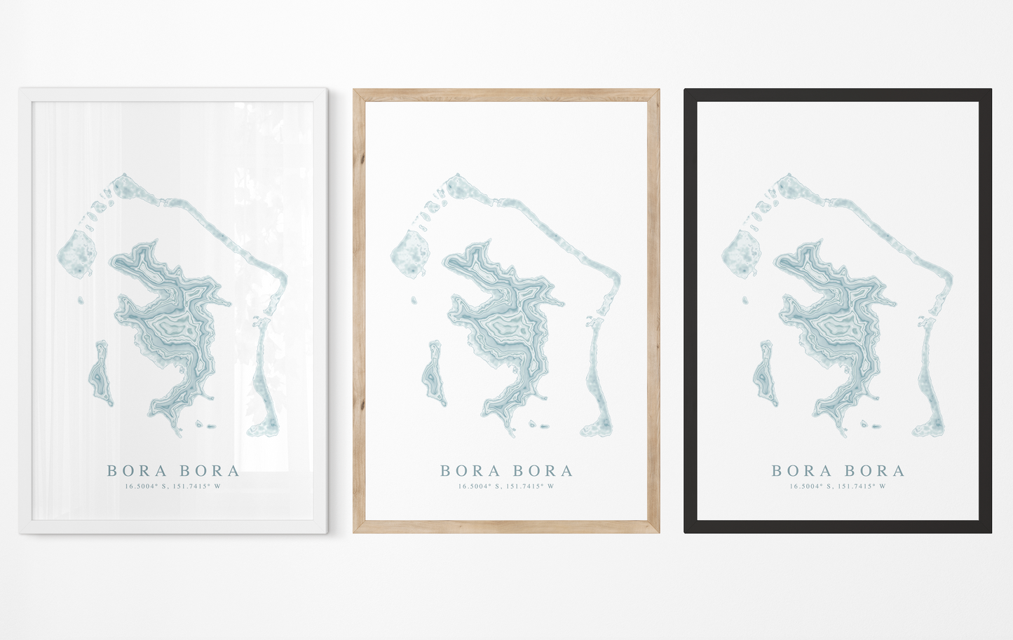 Bora Bora Map Print