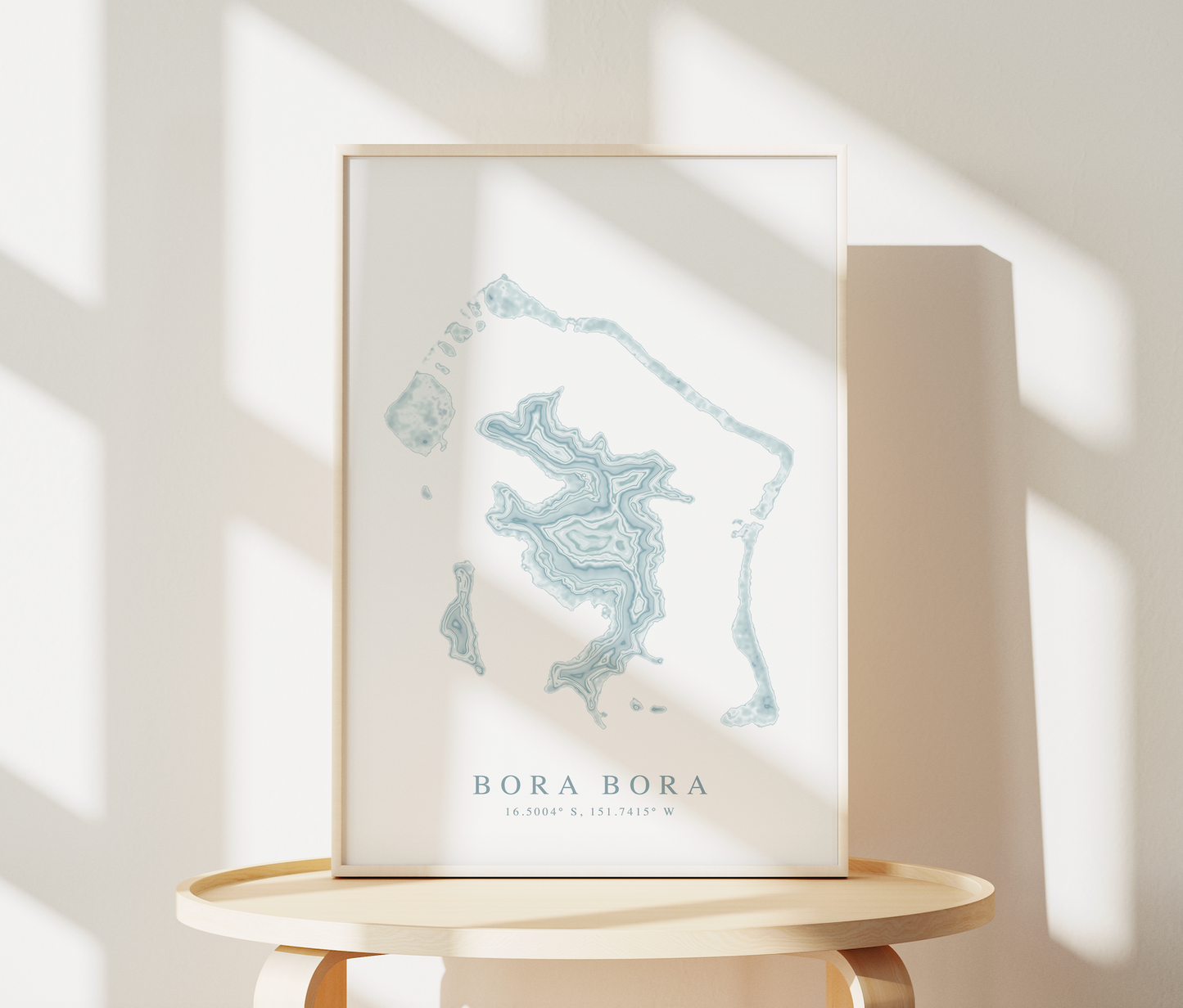 Bora Bora Map Print