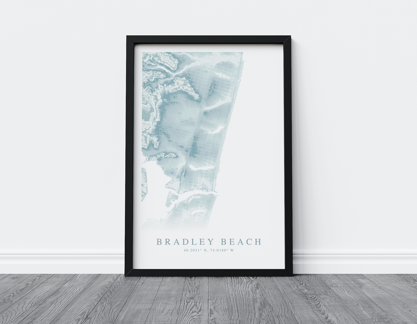 Bradley Beach Map Print