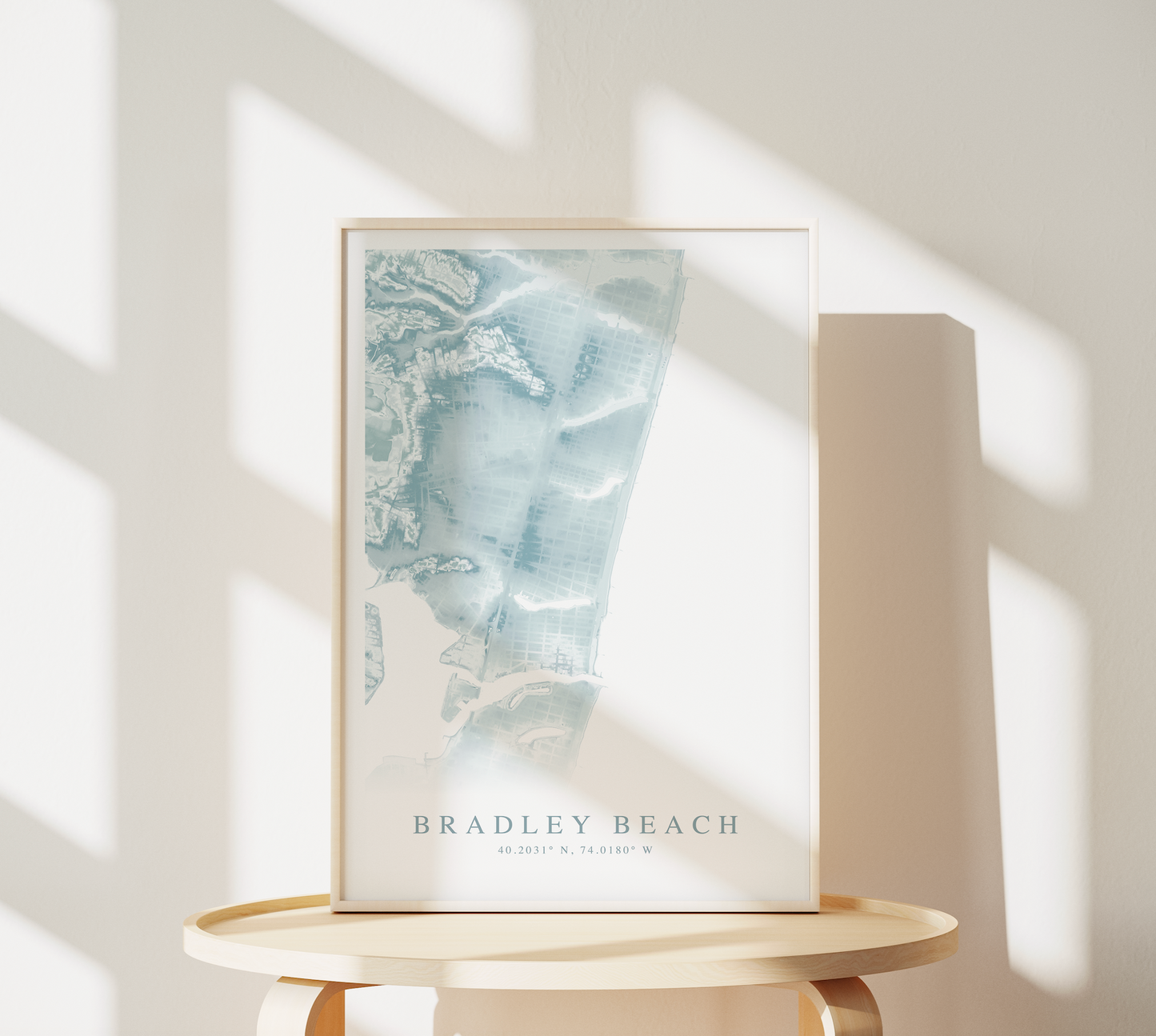 Bradley Beach Map Print