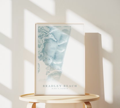 Bradley Beach Map Print