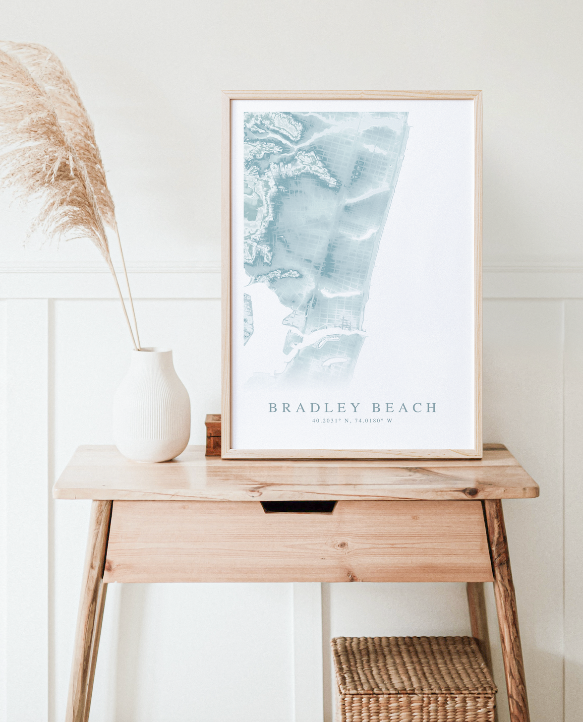 Bradley Beach Map Print