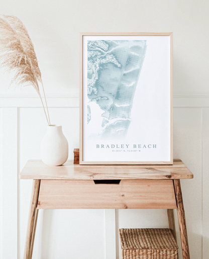 Bradley Beach Map Print