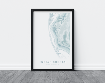 Indian Shores Map Print