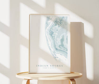 Indian Shores Map Print