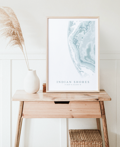 Indian Shores Map Print