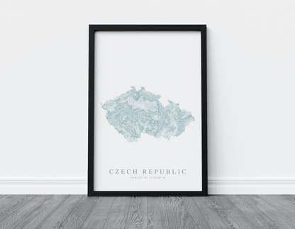 Czech Republic Map Print